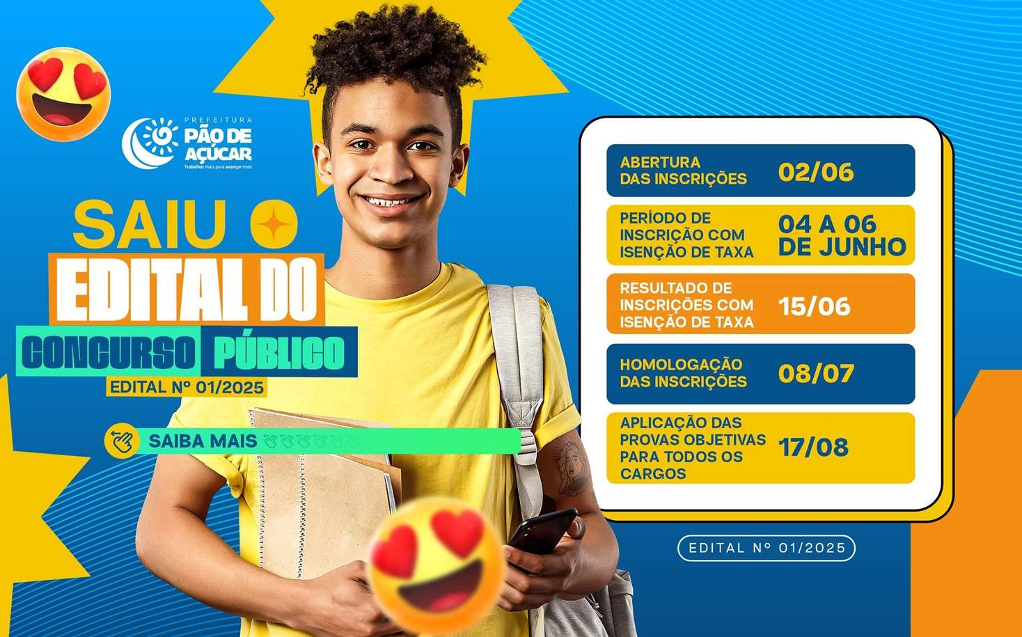 Edital do Concurso Público da Prefeitura de Pão de Açúcar - AL